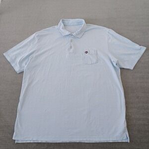 Peter Millar Texas A&M Aggies Polo Shirt Men 2XL Blue Stripe Performance Golf